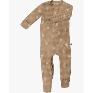 Gunamuna Bamboo Convertible Romper in Neutral Boho Leaves, 9/12m, NWT